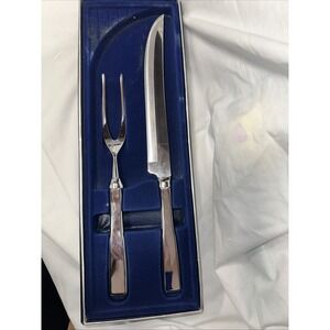 Vintage US Towle Cutlery Carving Set Knife‎ Fork w/ Box
